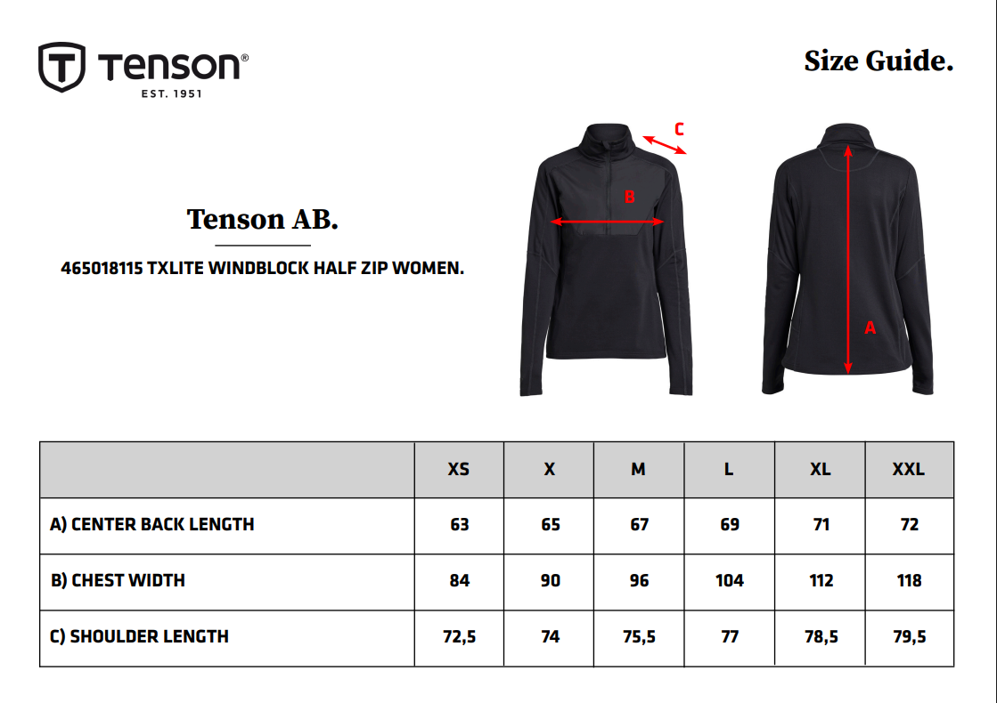 Tenson | TXlite Windblock | Half Zip | Womens
